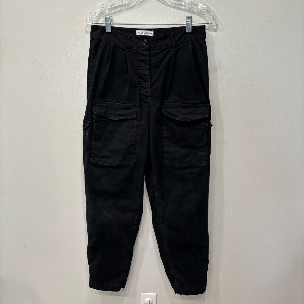 Nili Lotan Front Pockets Cargo Zip Ankle Jogger Pants Women’s Size 6